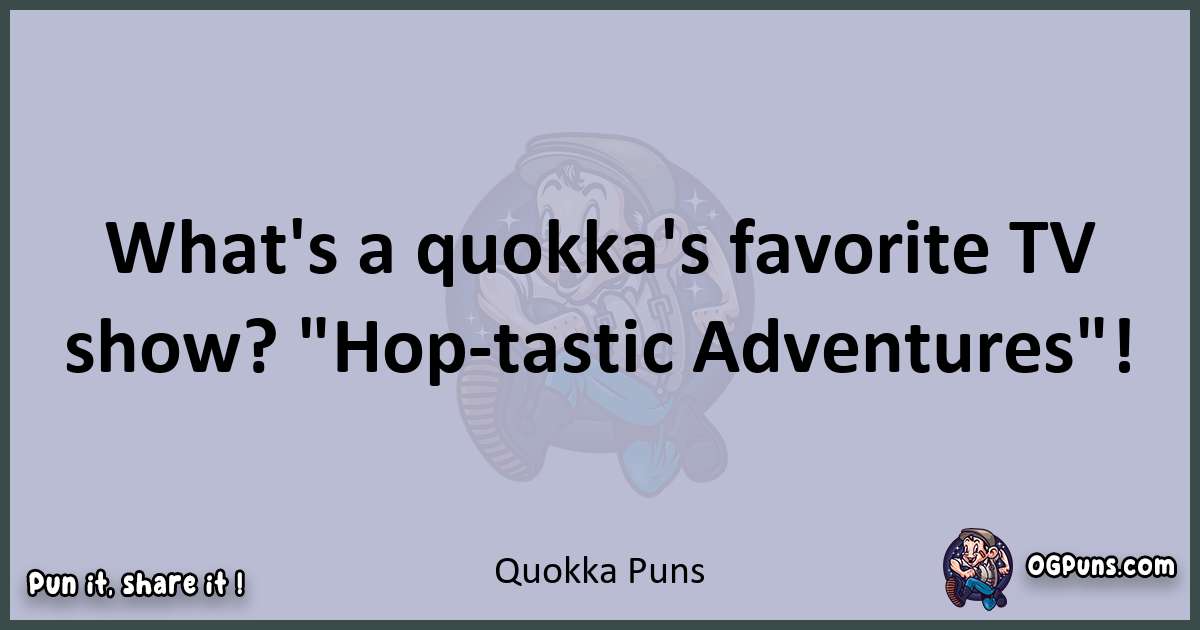Textual pun with Quokka puns