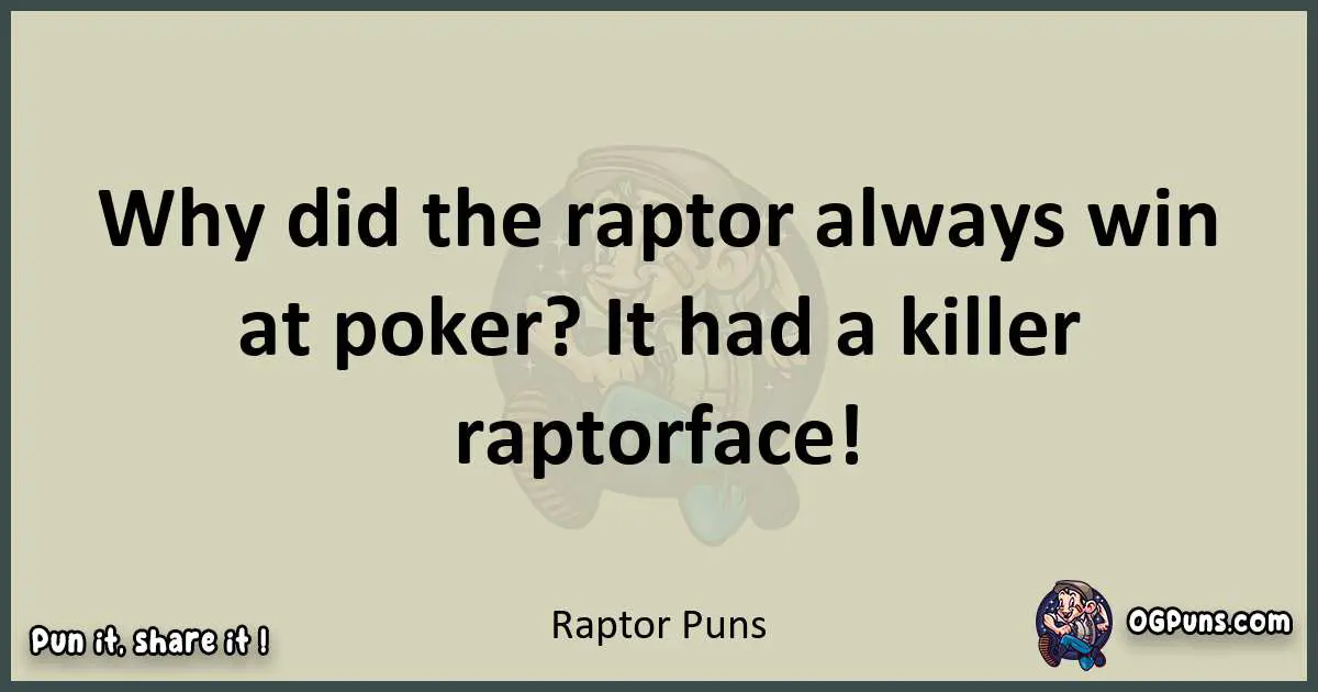 Raptor puns text wordplay