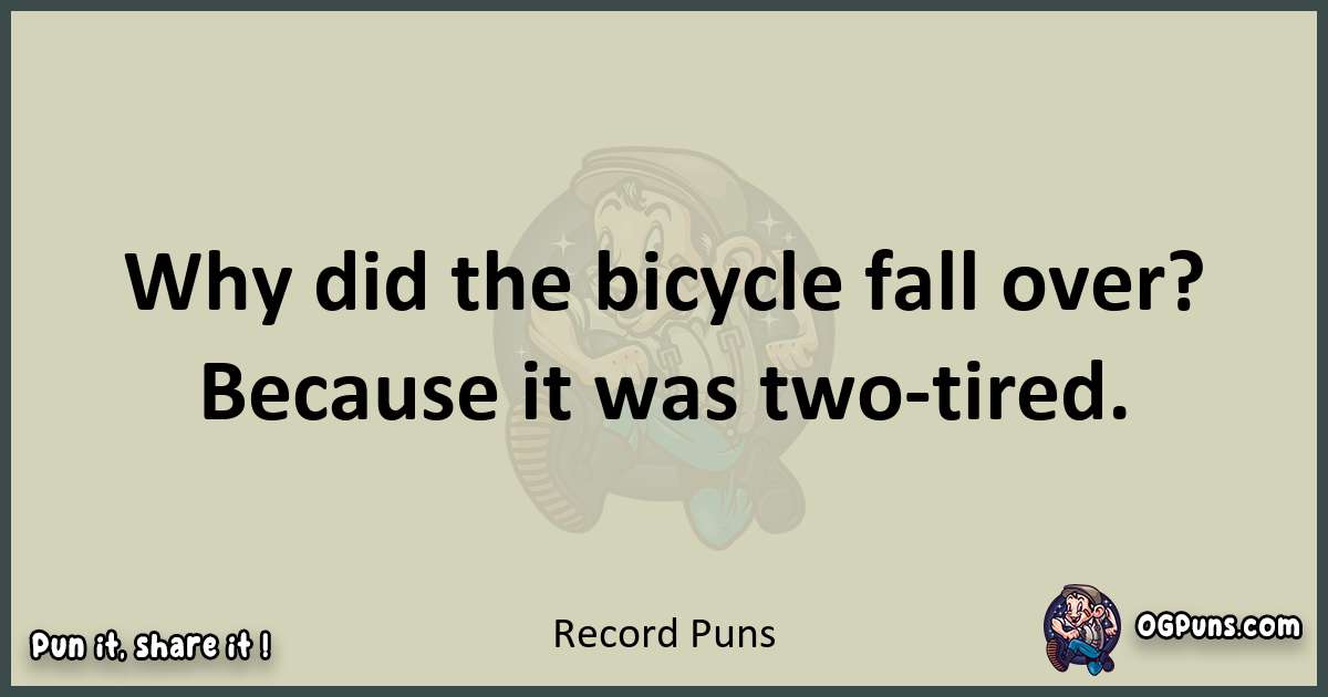 Record puns text wordplay