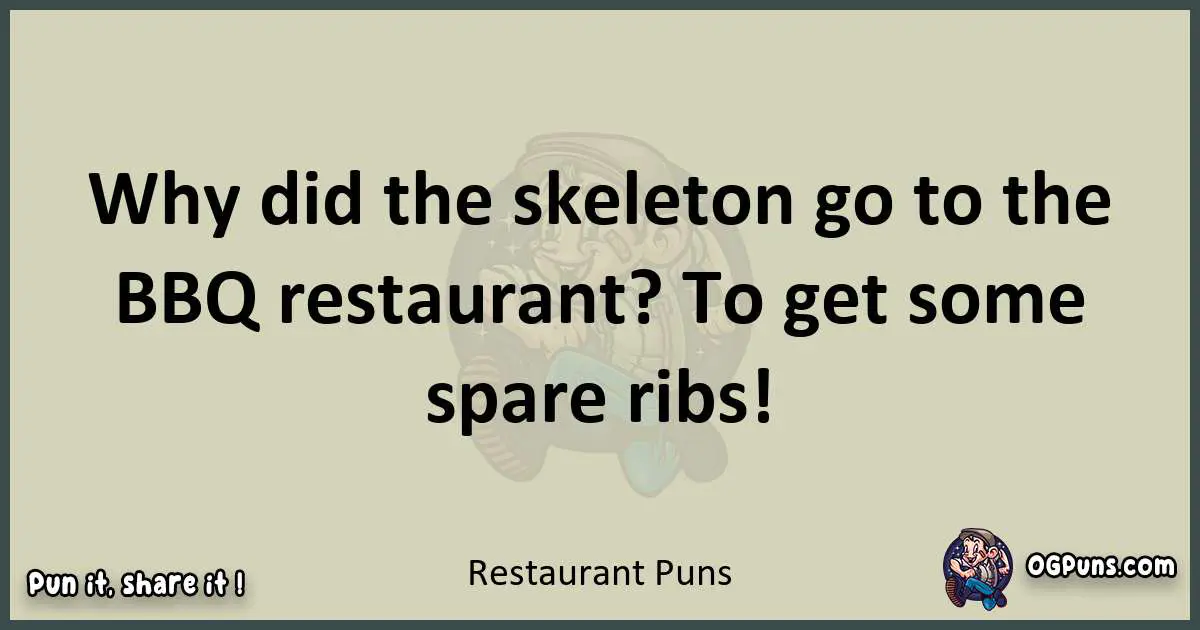Restaurant puns text wordplay