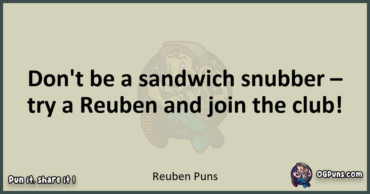Reuben puns text wordplay