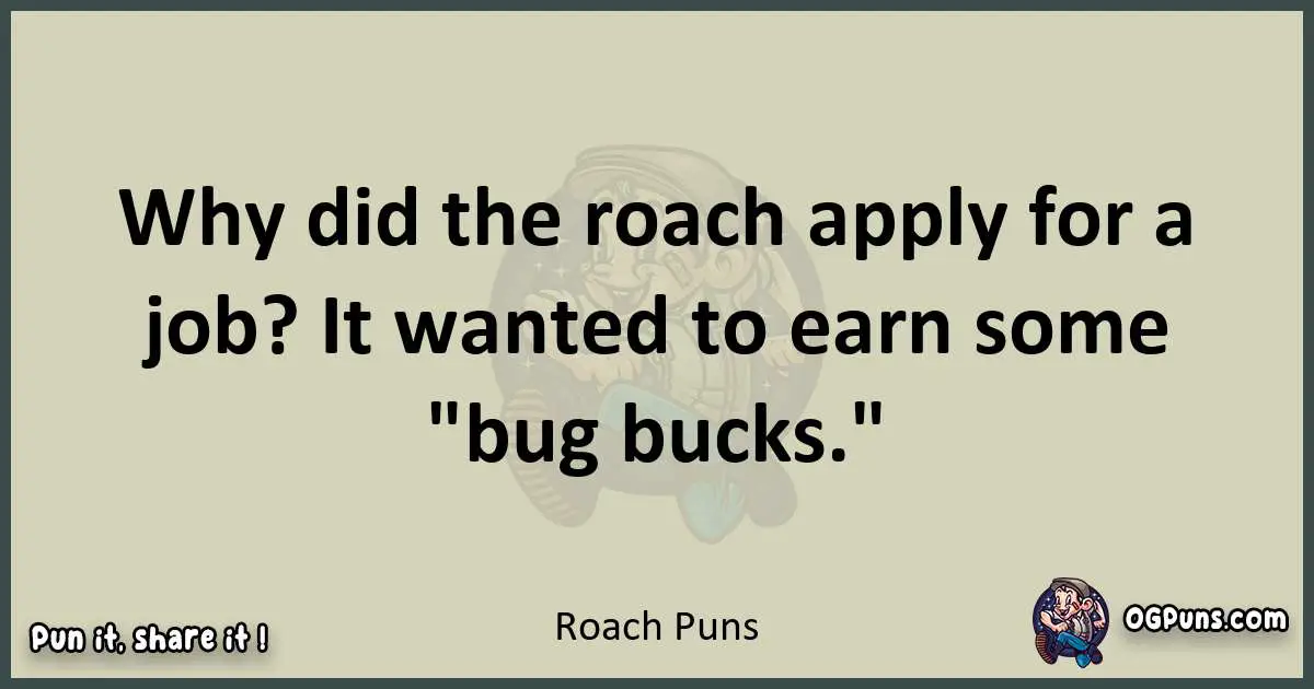 Roach puns text wordplay