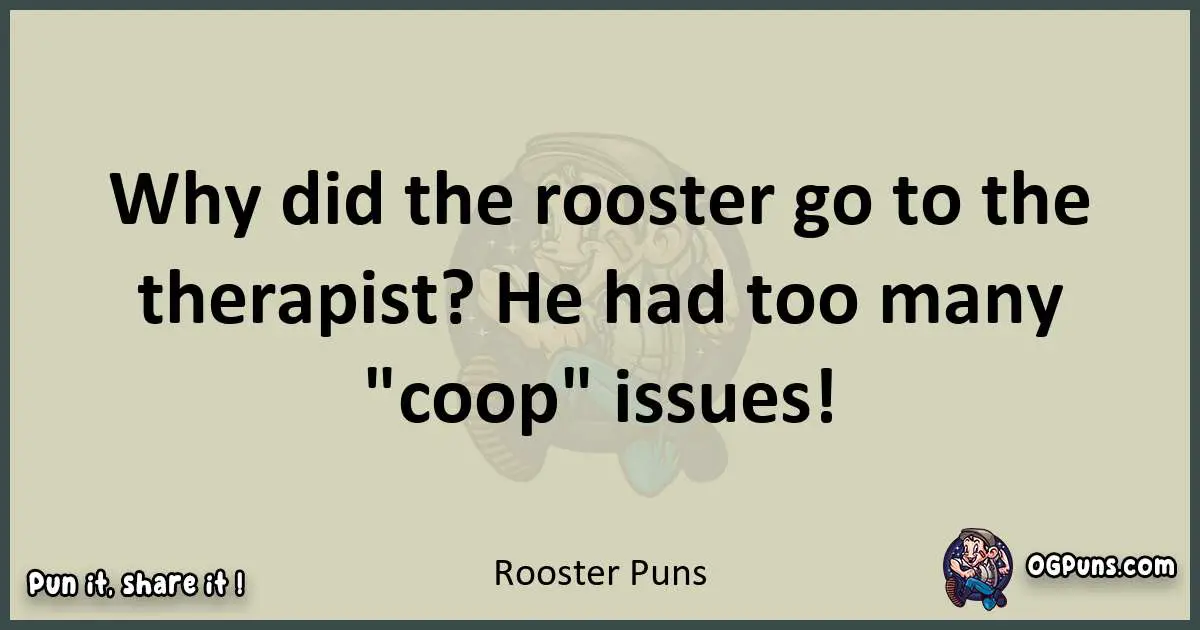 Rooster puns text wordplay