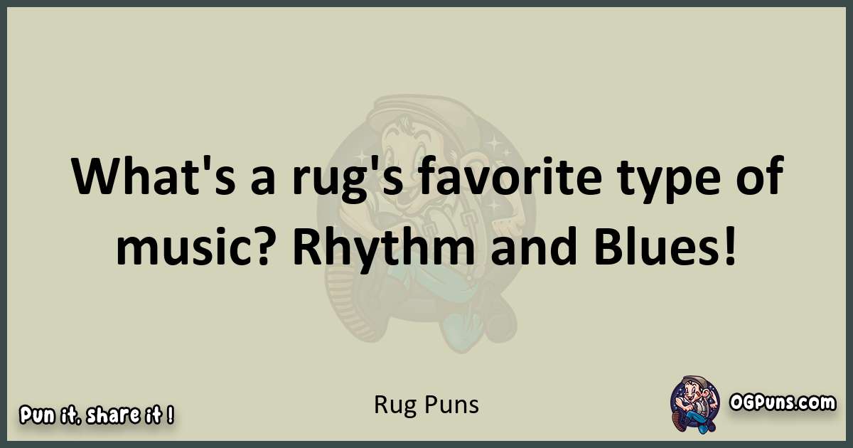 Rug puns text wordplay