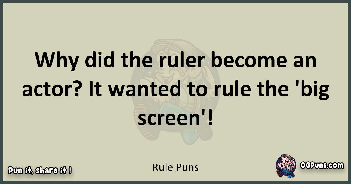 Rule puns text wordplay