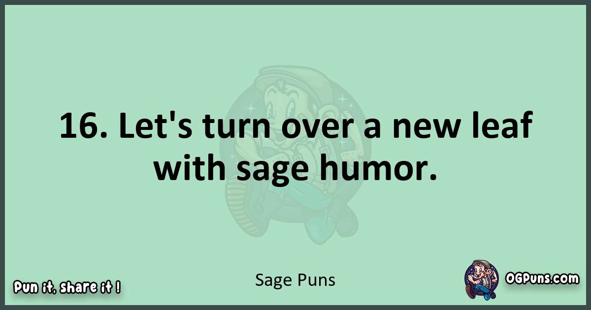 wordplay with Sage puns