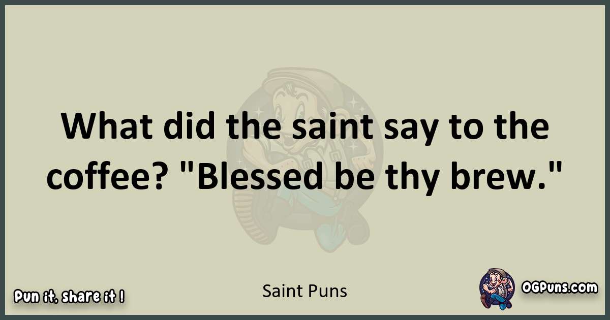 Saint puns text wordplay