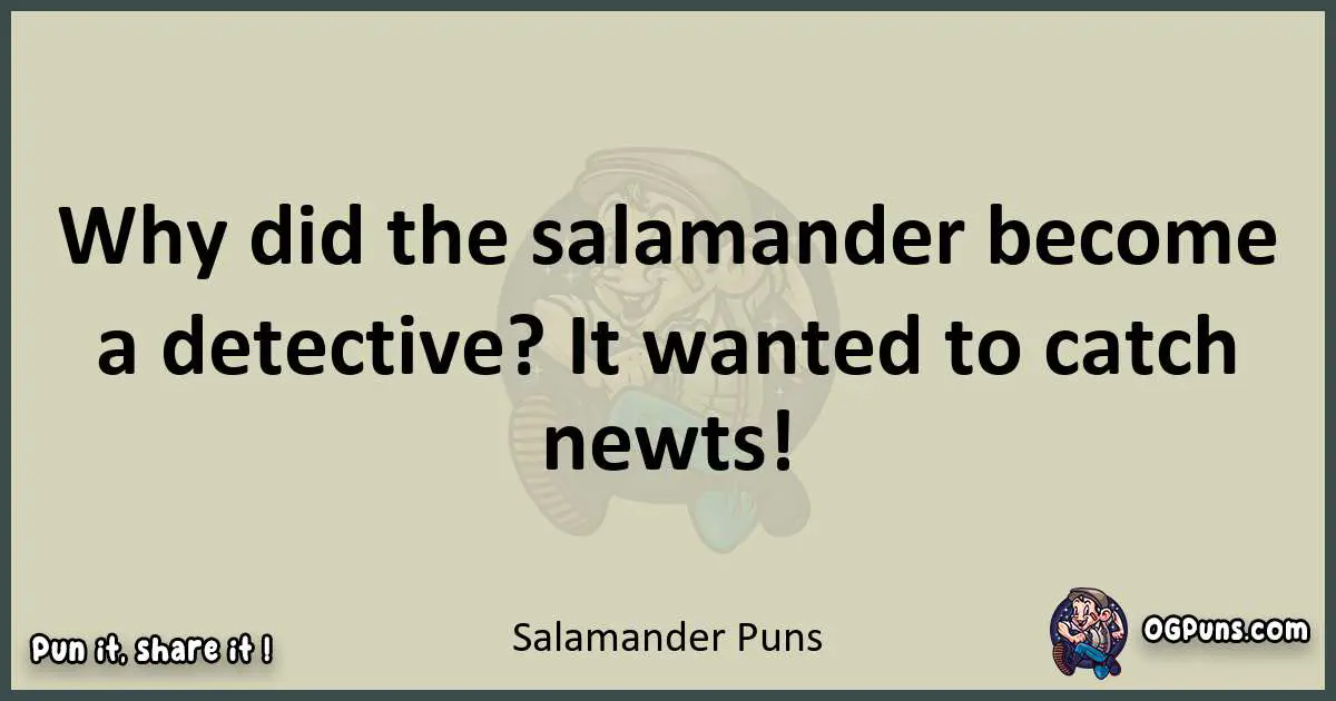Salamander puns text wordplay