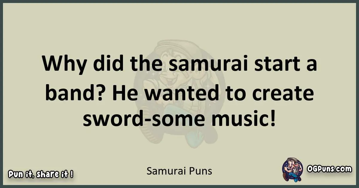 Samurai puns text wordplay