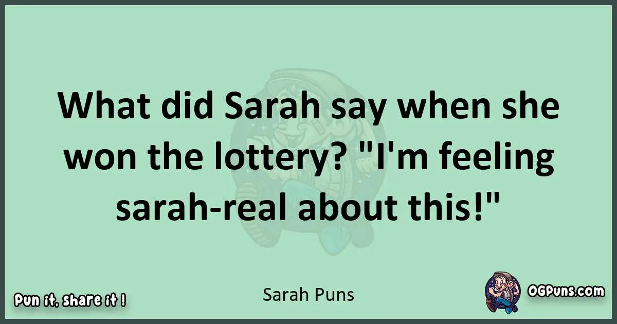 wordplay with Sarah puns