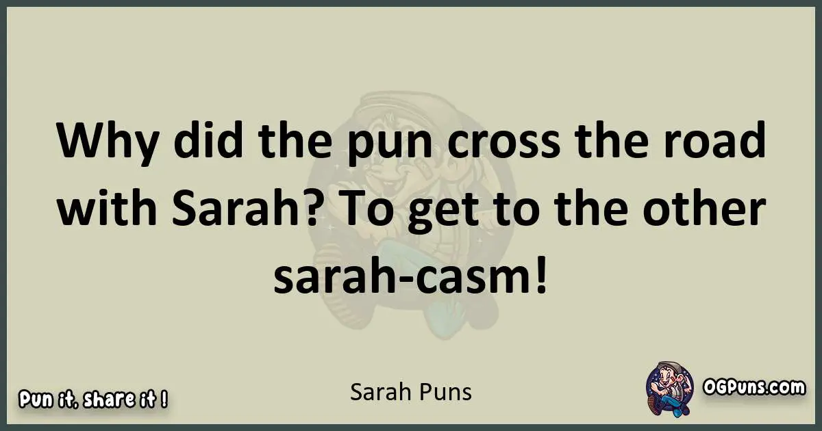 Sarah puns text wordplay