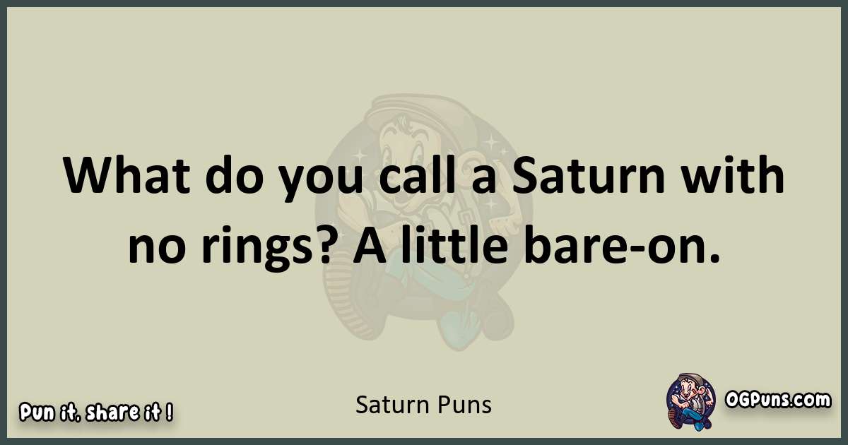 Saturn puns text wordplay