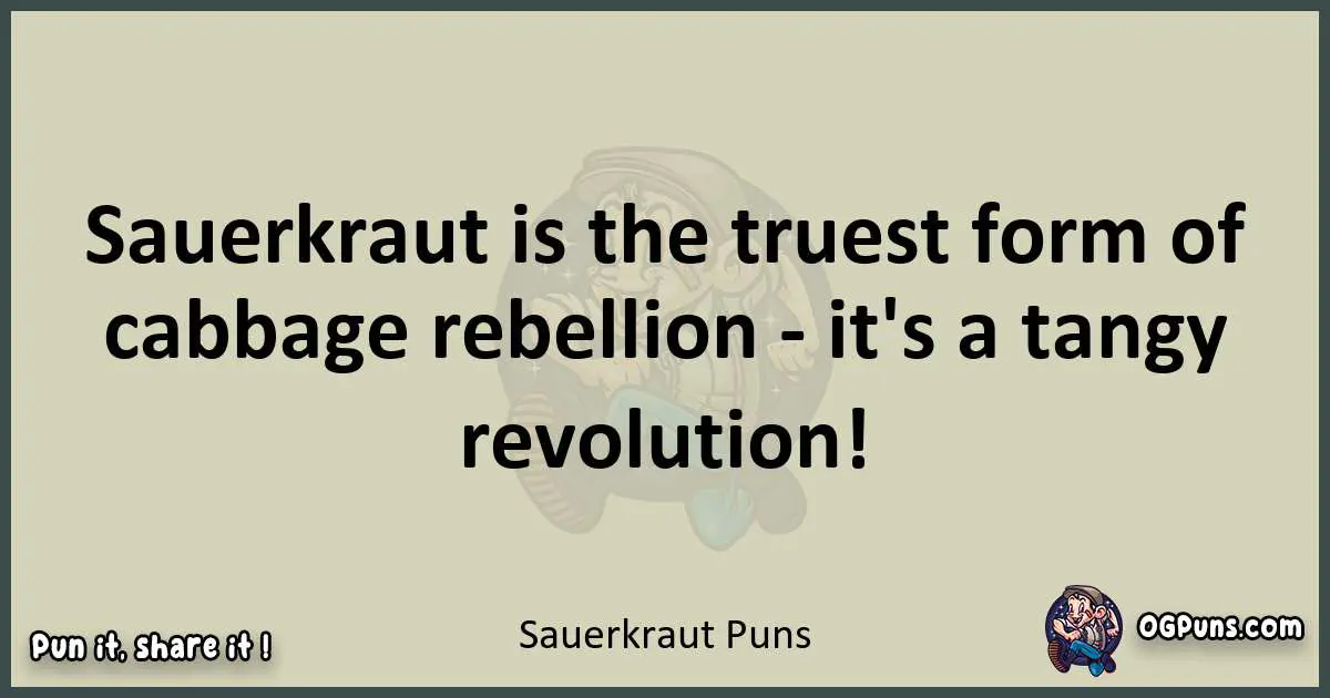 Sauerkraut puns text wordplay