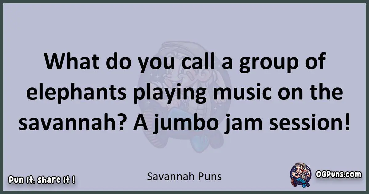Textual pun with Savannah puns