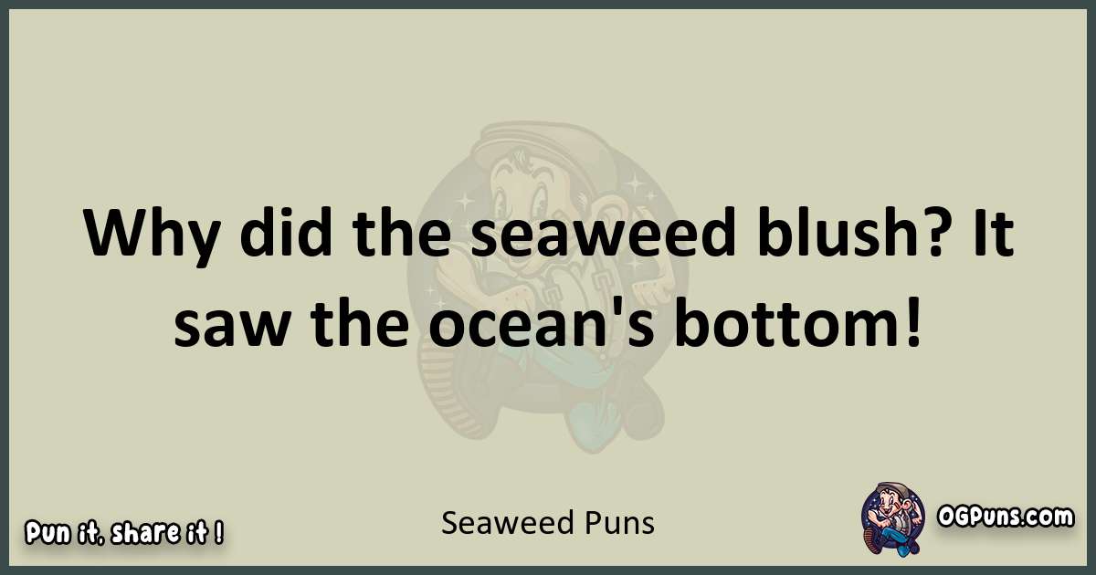 Seaweed puns text wordplay