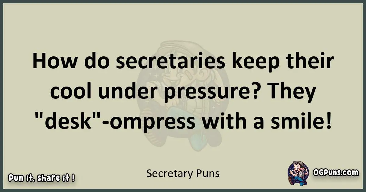 Secretary puns text wordplay