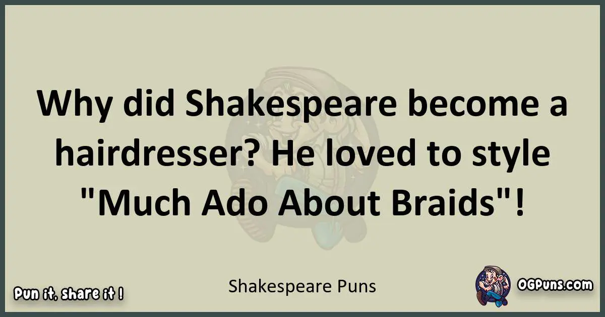 Shakespeare puns text wordplay