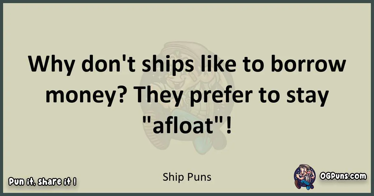 Ship puns text wordplay