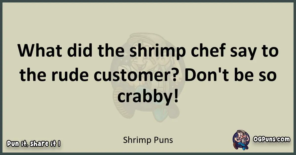 Shrimp puns text wordplay