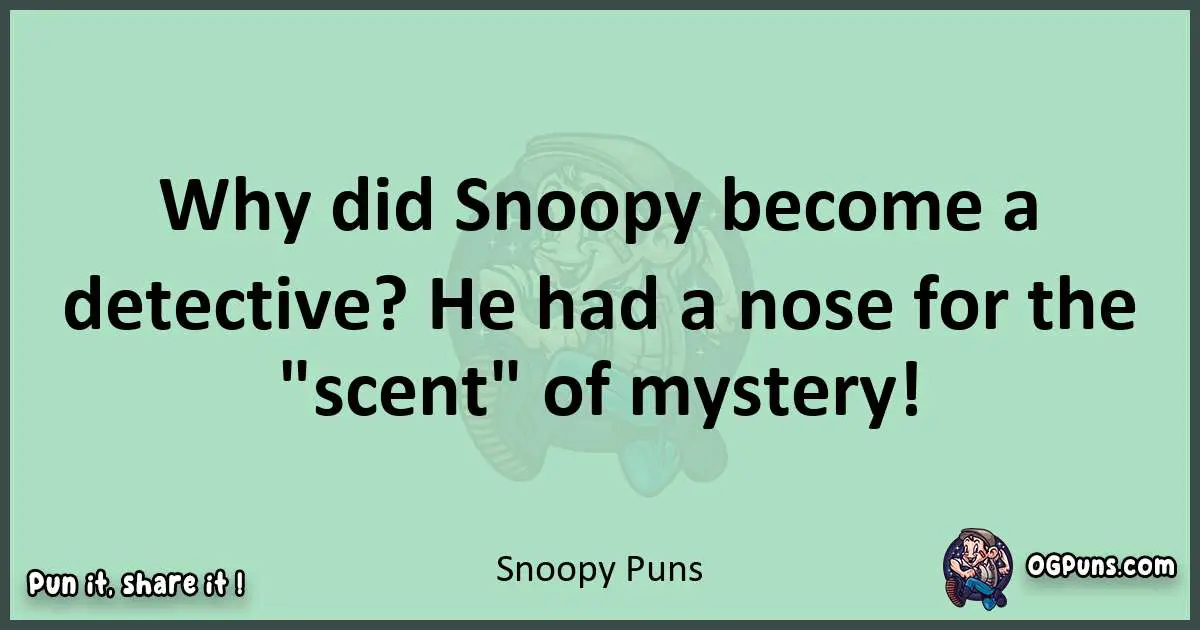 wordplay with Snoopy puns