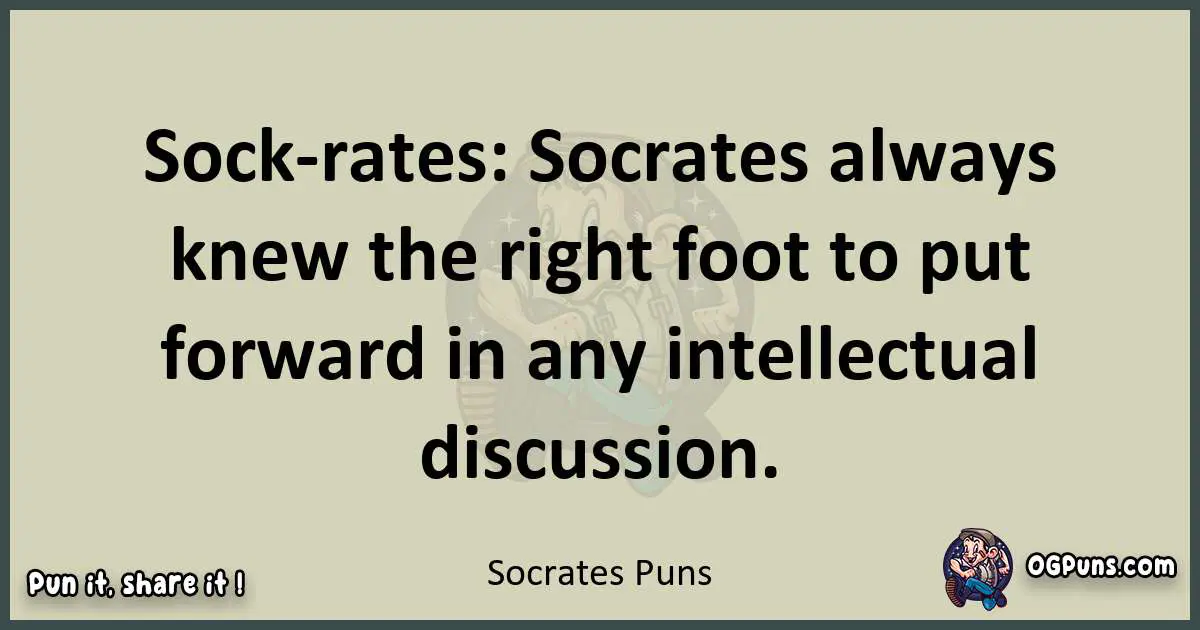 Socrates puns text wordplay