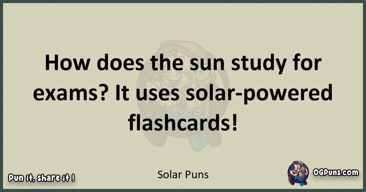 Solar puns text wordplay