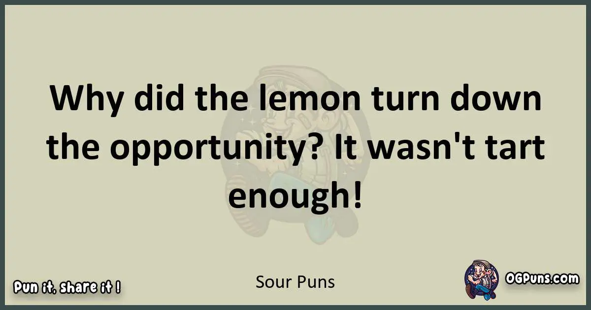 Sour puns text wordplay