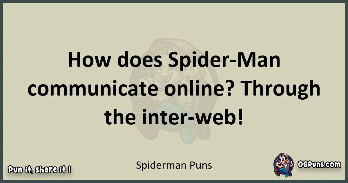 Spiderman puns text wordplay