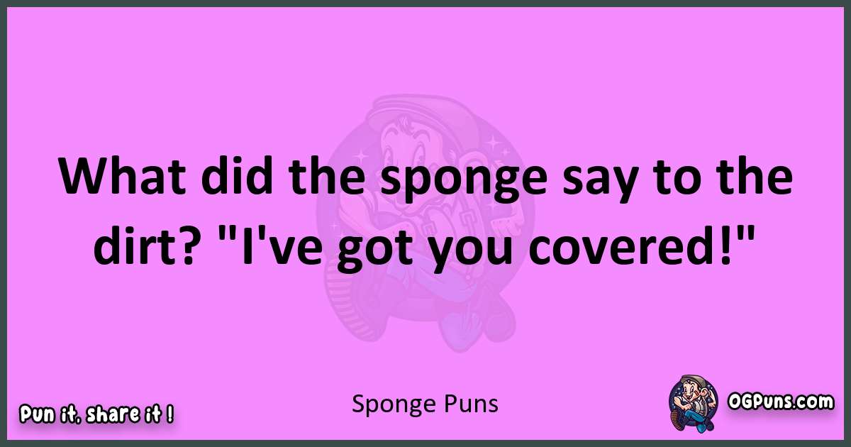 Sponge puns nice pun