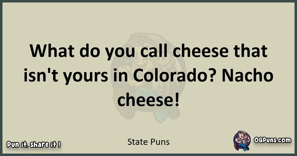 State puns text wordplay