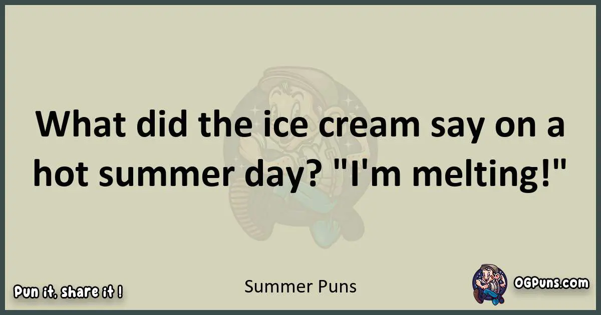 Summer puns text wordplay
