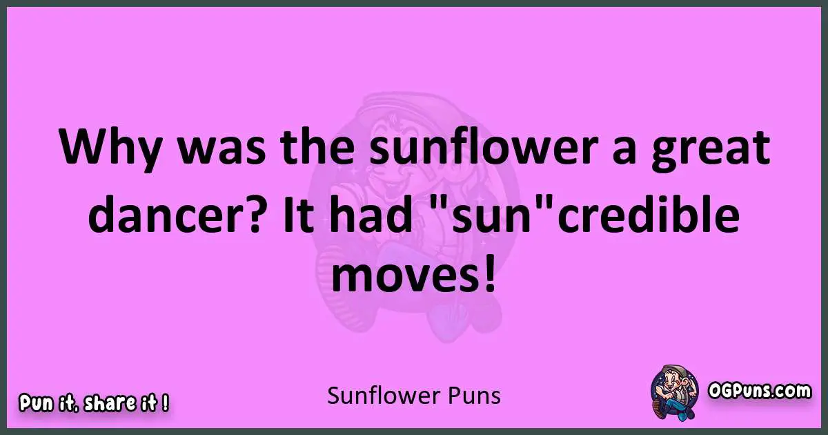 Sunflower puns nice pun