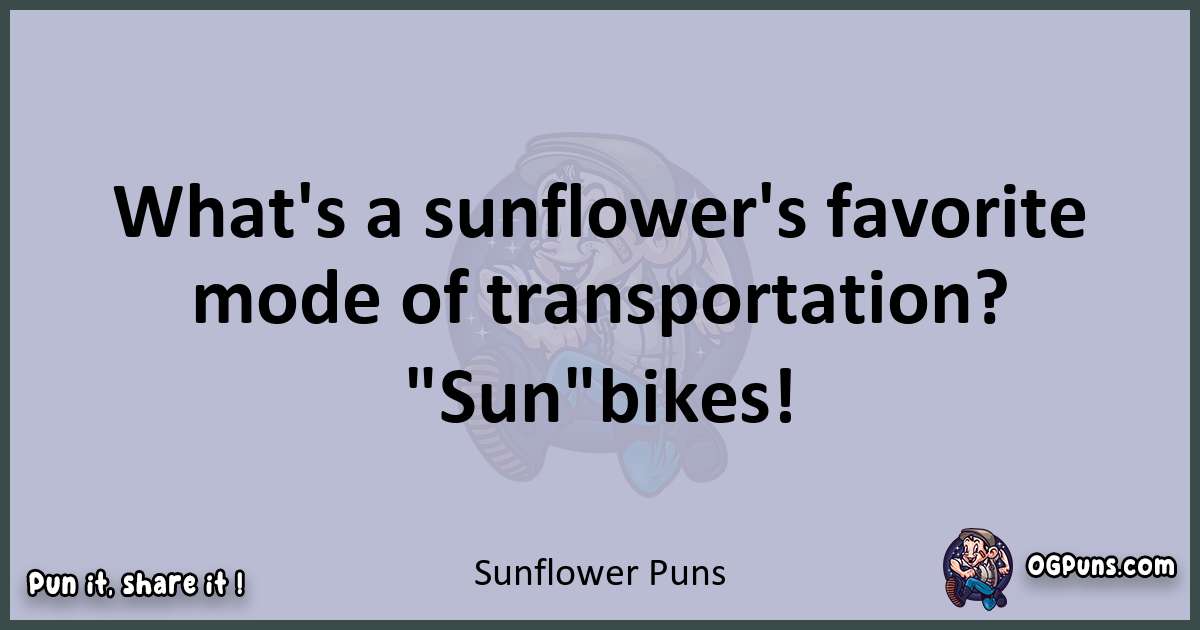 Textual pun with Sunflower puns