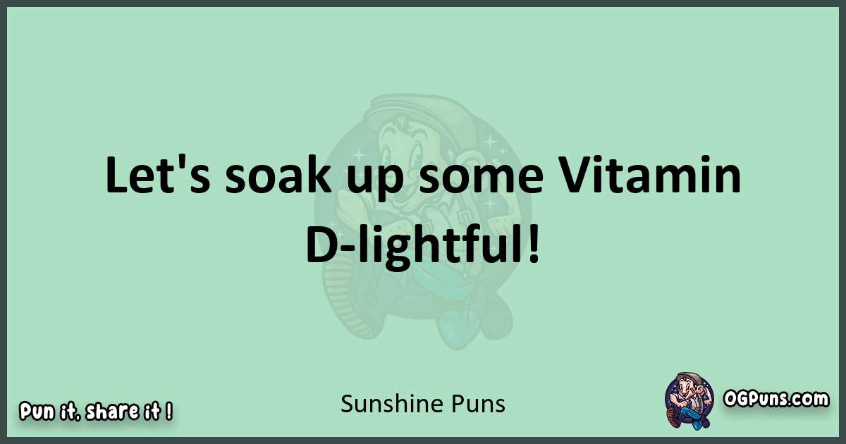 wordplay with Sunshine puns