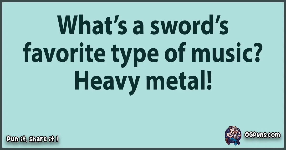 Text of a short pun with Sword puns