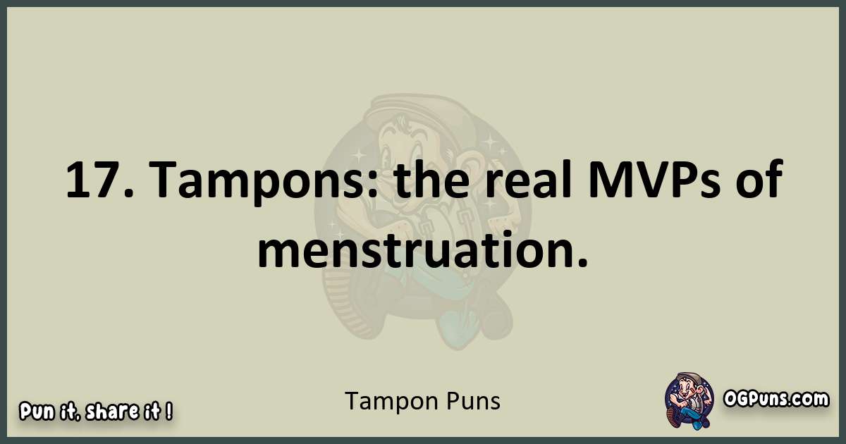 Tampon puns text wordplay