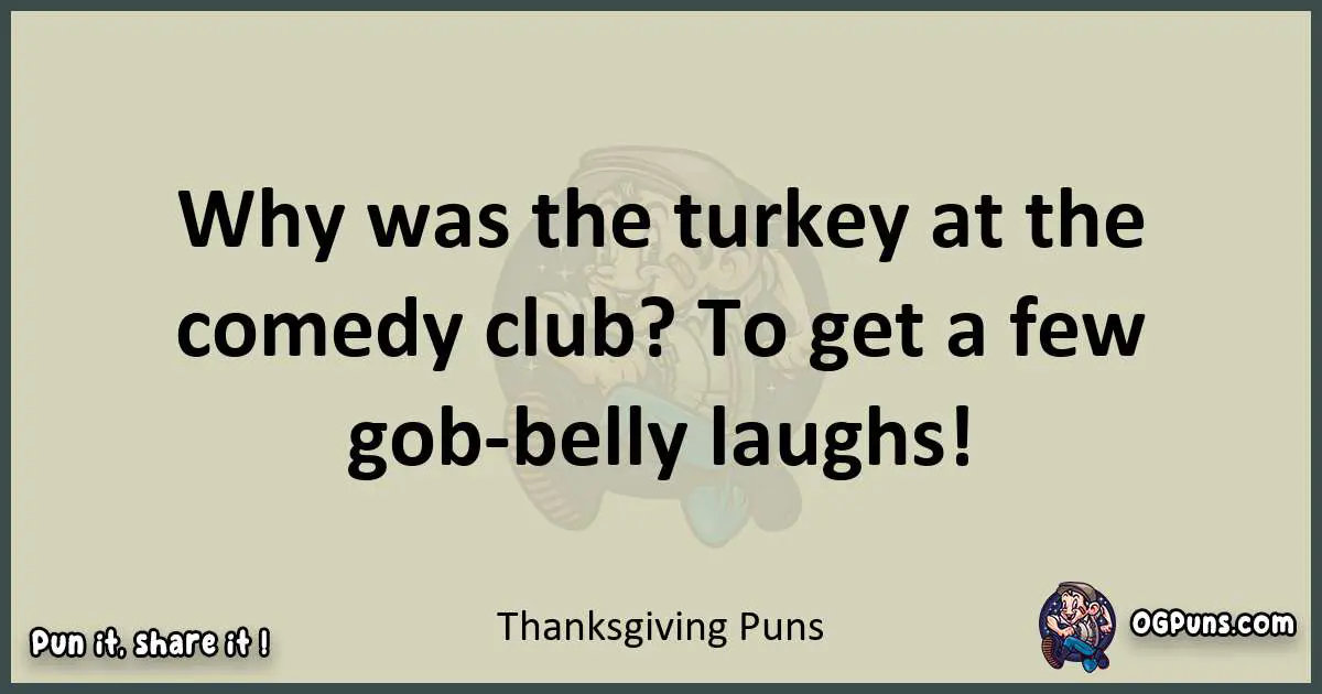 Thanksgiving puns text wordplay