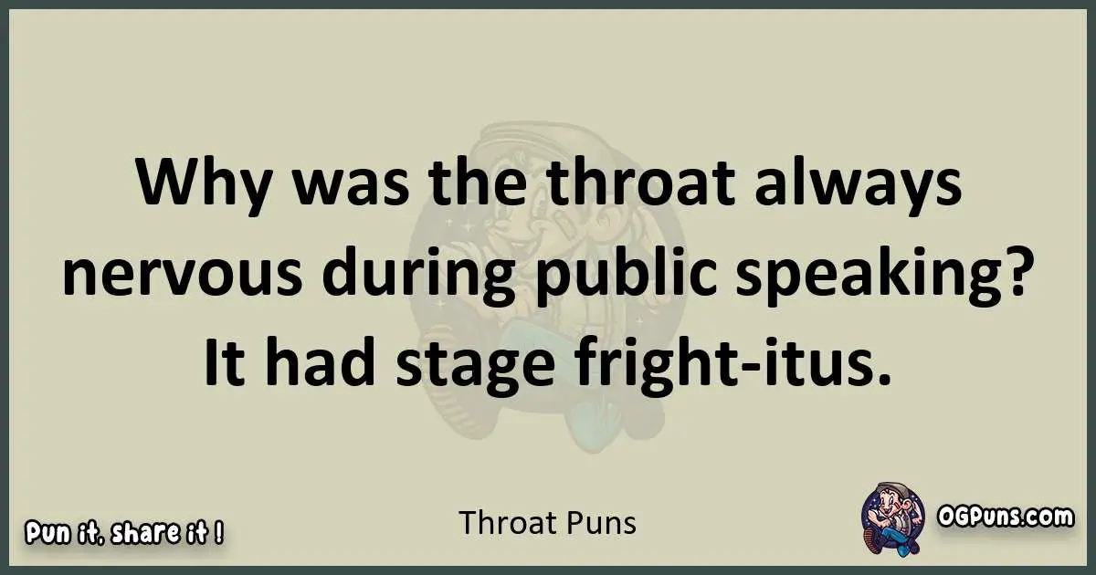 Throat puns text wordplay