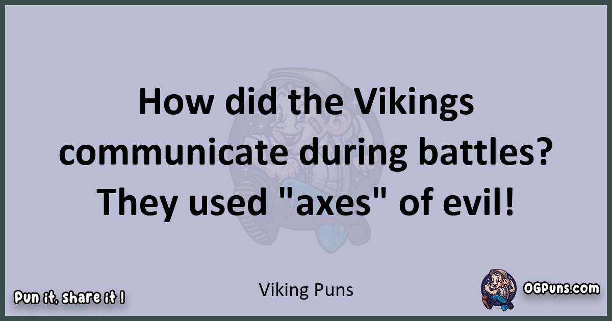 Textual pun with Viking puns