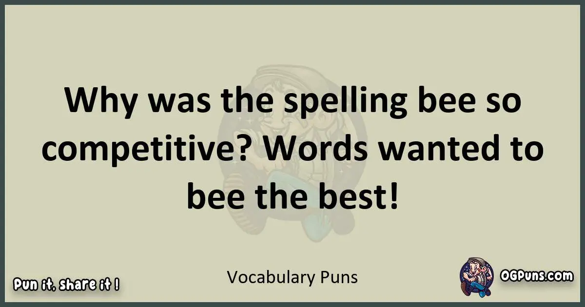 Vocabulary puns text wordplay