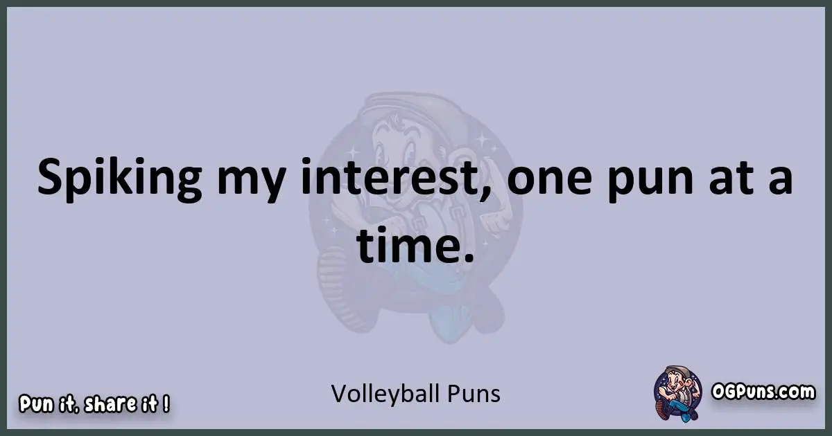 Textual pun with Volleyball puns