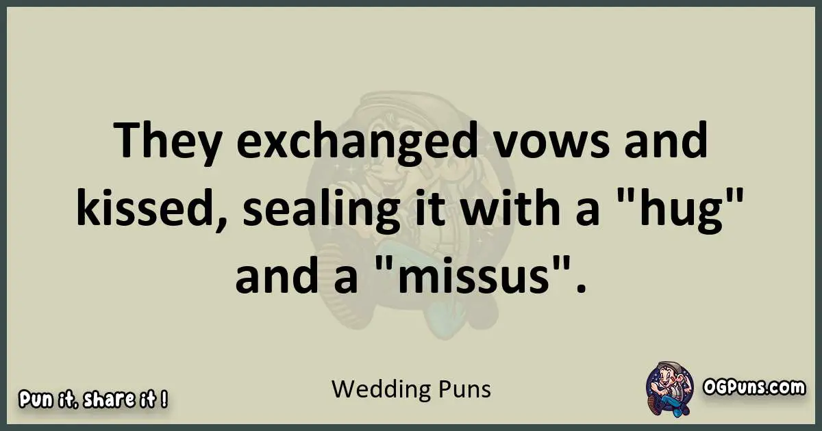 Wedding puns text wordplay