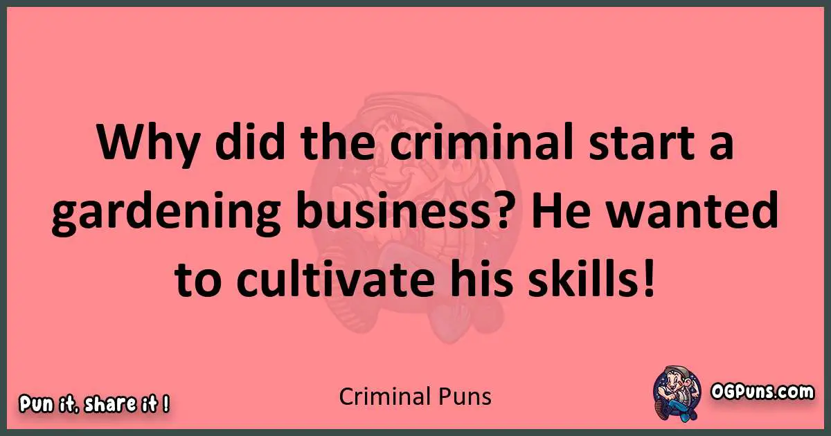 Criminal puns funny pun