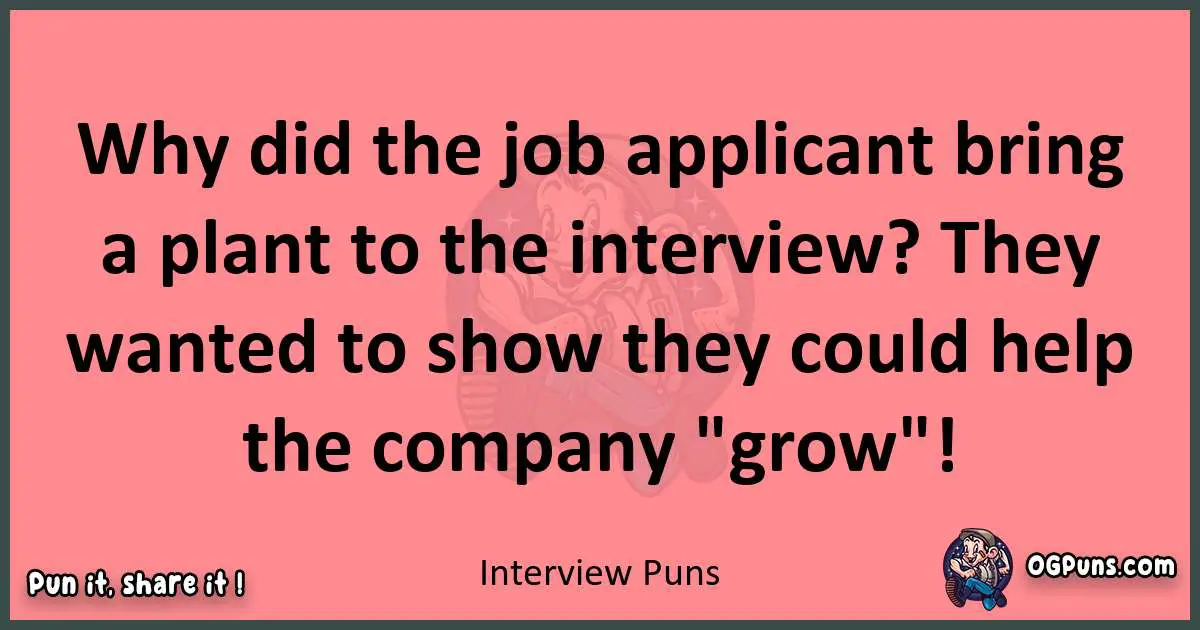Interview puns funny pun