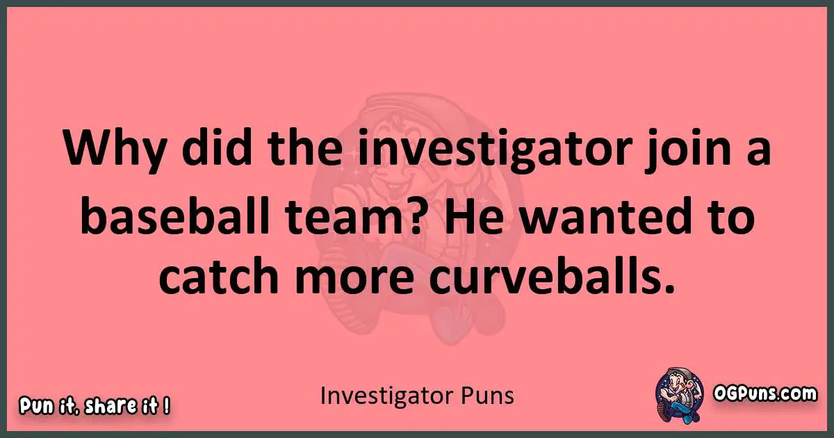 Investigator puns funny pun