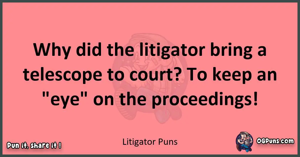 Litigator puns funny pun