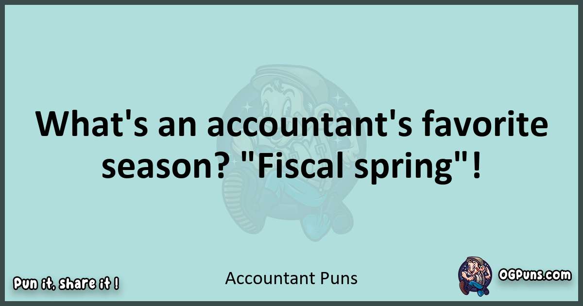 Text of a short pun with Accountant puns