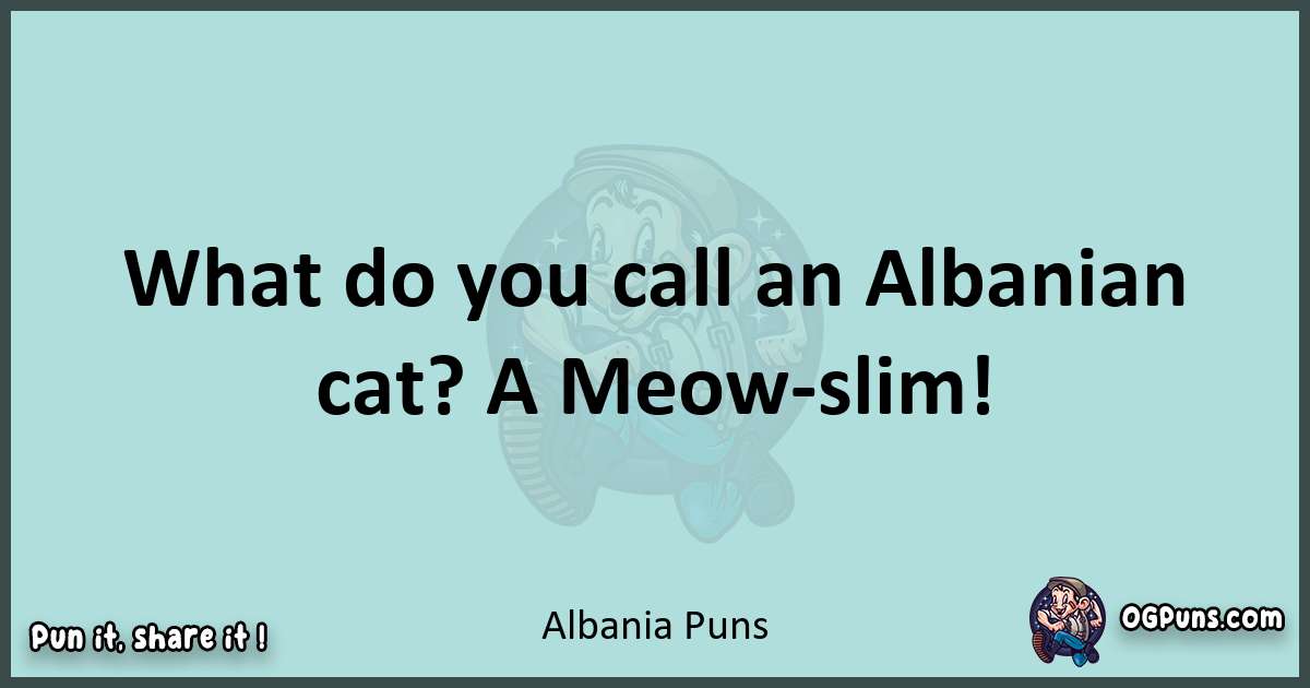Text of a short pun with Albania puns