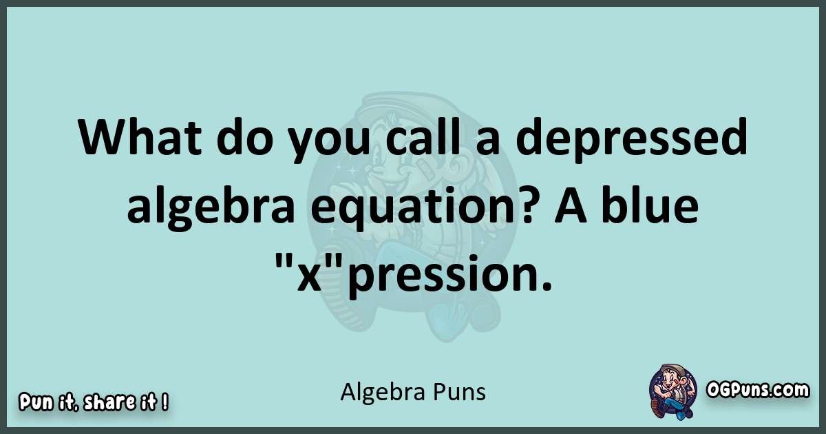 Text of a short pun with Algebra puns