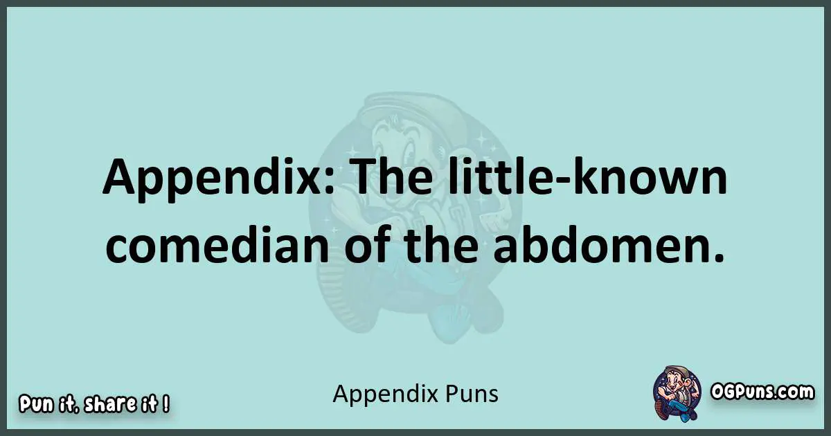 Text of a short pun with Appendix puns